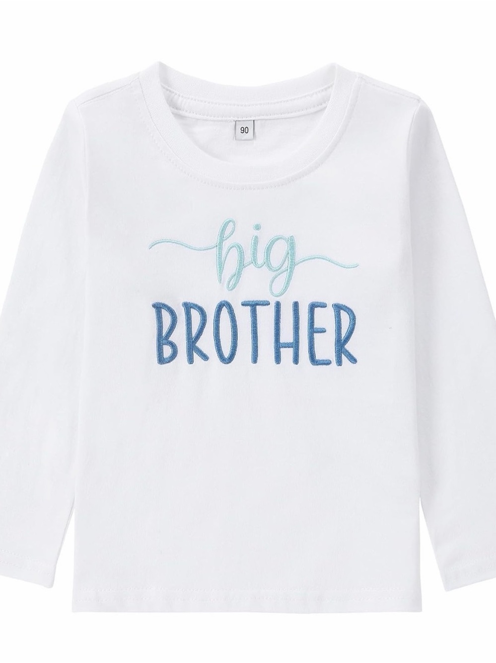 White "Big Brother" Long-Sleeve Shirt for Kids